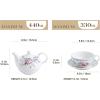 imageMALACASA Tea for One Set Teapot 11 Ounce and Cup 84 Ounce and 6 inch Saucers Porcelain Teapot and Cup Set Tea Pot with Lid Pink  Series Sweet Timepink and blue
