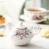 imageMALACASA Tea for One Set Teapot 11 Ounce and Cup 84 Ounce and 6 inch Saucers Porcelain Teapot and Cup Set Tea Pot with Lid Pink  Series Sweet Timepink and blue