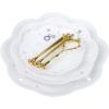imageMalacasa Series Sweettime 145quot Tall 3 Tier Ceramic Cake Stand Multicolor Porcelain 6quot8quot10quot Party Food Server Display Set Dessert Stand Slate Serving Set with Golden Carry Handle White