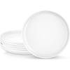 imageMALACASA 105 Inch Dinner Plates Set of 6 Porcelain Round Dessert ampamp Serving Plates Microwave ampamp Dishwasher Safe White Series REG