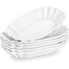 imageMALACASA 78 inch Rectangle Appetizer Plates Porcelain Small Salad Plates Set of 6 White Dessert Plates Side Dishes Mini Serving Trays for Appetizers Snacks Dishwasher ampamp Microwave Safe