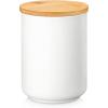 imageMALACASA Porcelain Coffee Canister Coffee Jar with Airtight Wooden Lid Sugar Container Food Storage Jar for Tea Cereal Nut Salt Spice and More 32 FL OZ