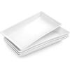 imageMALACASA Serving Platters Set of 4 Ceramic Serving Platters and Trays for Serving Food Rectangular Serving Trays for Party Large Serving Plates Party Serving Trays and Platters  12 Inch WhiteWhite