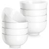 imageMALACASA Small White Ceramic Bowls Set of 8 14 OZ Compact Dessert Bowls Rice Bowls Set Ceramic Bowl for Ice Cream Soup Cereal Side Dishes Dishwasher ampamp Microwave SafeWhite
