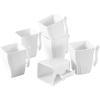 imageMALACASA Square Coffee Mugs 12 OZ Porcelain Espresso Cups Tea Mugs Set of 6 White Mugs Set for Coffee Tea Cappuccin Drinks
