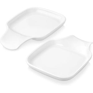 imageMALACASA Spoon Rest Large Spoon Rests for Stove Top Porcelain Spoon Holder for Kitchen Counter Utensils Rests Cooking Spoon Holders for Spatula Ladle Tongs Marble Grey Series REGULARIvory White