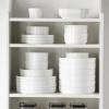 imageMALACASA 24 Pieces Porcelain Dinnerware Set Modern White Dish Set for 6 Premium Serving Plates and Bowls Sets Chip and Scratch Resistant Dishware Sets Kitchen Dishes Dining Ware Set Series LEAHIvory White