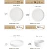 imageMALACASA 24 Pieces Porcelain Dinnerware Set Modern White Dish Set for 6 Premium Serving Plates and Bowls Sets Chip and Scratch Resistant Dishware Sets Kitchen Dishes Dining Ware Set Series LEAHIvory White