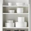imageMALACASA 24 Pieces Porcelain Dinnerware Set Modern White Dish Set for 6 Premium Serving Plates and Bowls Sets Chip and Scratch Resistant Dishware Sets Kitchen Dishes Dining Ware Set Series LEAHIvory White