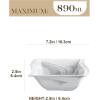 imageMALACASA 30 OZ Cereal Bowls Porcelain Kitchen Bowls Set of 4 Square Soup Bowls for Kitchen Marble Grey Serving Bowls for Dessert Oatmeal Soup Microwave ampamp Dishwasher Safe Series Flora