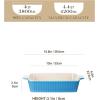 imageMALACASA 44 QT Baking Dish 9x13 Large Casserole Dish for Oven Ceramic Baking Pan Rectangular Lasagna Pan Deep with Handles for Baking Durable Microwave Oven Safe Blue Series BAKEBAKEBlue