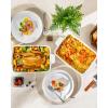 imageMALACASA 44 QT Baking Dish 9x13 Large Casserole Dish for Oven Ceramic Baking Pan Rectangular Lasagna Pan Deep with Handles for Baking Durable Microwave Oven Safe Blue Series BAKEBAKEWhite
