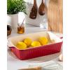 imageMALACASA 44 QT Baking Dish 9x13 Large Casserole Dish for Oven Ceramic Baking Pan Rectangular Lasagna Pan Deep with Handles for Baking Durable Microwave Oven Safe Blue Series BAKEBAKERed
