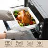 imageMALACASA 44 Quart Baking Dish With Lid Porcelain Casserole dish with Lid 13 x 9 Lasagna Pan Deep with Lid Rectangular Bakeware With Handle Microwave Oven Safe White Series BAKE44 QT  White