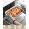 imageMALACASA 44 Quart Baking Dish With Lid Porcelain Casserole dish with Lid 13 x 9 Lasagna Pan Deep with Lid Rectangular Bakeware With Handle Microwave Oven Safe White Series BAKE34 QT  Marble Grey