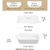 imageMALACASA 44 Quart Baking Dish With Lid Porcelain Casserole dish with Lid 13 x 9 Lasagna Pan Deep with Lid Rectangular Bakeware With Handle Microwave Oven Safe White Series BAKE44 QT  White