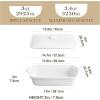 imageMALACASA 44 Quart Baking Dish With Lid Porcelain Casserole dish with Lid 13 x 9 Lasagna Pan Deep with Lid Rectangular Bakeware With Handle Microwave Oven Safe White Series BAKE34 QT  White
