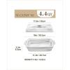 imageMALACASA 44 Quart Baking Dish With Lid Porcelain Casserole dish with Lid 13 x 9 Lasagna Pan Deep with Lid Rectangular Bakeware With Handle Microwave Oven Safe White Series BAKE44 QT  Marble Grey