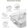 imageMALACASA 44 Quart Baking Dish With Lid Porcelain Casserole dish with Lid 13 x 9 Lasagna Pan Deep with Lid Rectangular Bakeware With Handle Microwave Oven Safe White Series BAKE44 QT  Marble Grey