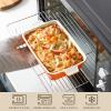 imageMALACASA Bakeware Set of 4 Porcelain Baking Pans Set for Oven Casserole Dish Ceramic Rectangular Baking Dish Lasagna Pans for Cooking Cake Kitchen Green 94quot111quot122quot147quot Series BAKEBAKEOrange