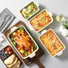 imageMALACASA Bakeware Set of 4 Porcelain Baking Pans Set for Oven Casserole Dish Ceramic Rectangular Baking Dish Lasagna Pans for Cooking Cake Kitchen Green 94quot111quot122quot147quot Series BAKEBAKEGreen