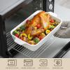 imageMALACASA Bakeware Set of 4 Porcelain Baking Pans Set for Oven Casserole Dish Ceramic Rectangular Baking Dish Lasagna Pans for Cooking Cake Kitchen Green 94quot111quot122quot147quot Series BAKEBAKEWhite