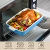 imageMALACASA Bakeware Set of 4 Porcelain Baking Pans Set for Oven Casserole Dish Ceramic Rectangular Baking Dish Lasagna Pans for Cooking Cake Kitchen Green 94quot111quot122quot147quot Series BAKEBAKEBlue