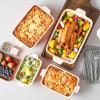 imageMALACASA Bakeware Set of 4 Porcelain Baking Pans Set for Oven Casserole Dish Ceramic Rectangular Baking Dish Lasagna Pans for Cooking Cake Kitchen Green 94quot111quot122quot147quot Series BAKEBAKEOrange