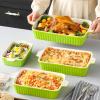 imageMALACASA Bakeware Set of 4 Porcelain Baking Pans Set for Oven Casserole Dish Ceramic Rectangular Baking Dish Lasagna Pans for Cooking Cake Kitchen Green 94quot111quot122quot147quot Series BAKEBAKEGreen