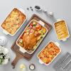imageMALACASA Bakeware Set of 4 Porcelain Baking Pans Set for Oven Casserole Dish Ceramic Rectangular Baking Dish Lasagna Pans for Cooking Cake Kitchen Green 94quot111quot122quot147quot Series BAKEBAKEBlue