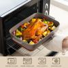 imageMALACASA Baking Dish 48 Qt Ceramic Casserole ampamp Lasagna Pan 9x13 Inch Deep Rectangular Oven Safe Dish with Handles for Baking Roasting Serving Khaki ampamp White  Series TaraBrown and Khaki