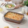 imageMALACASA Baking Dish 48 Qt Ceramic Casserole ampamp Lasagna Pan 9x13 Inch Deep Rectangular Oven Safe Dish with Handles for Baking Roasting Serving Khaki ampamp White  Series TaraBrown and Khaki