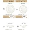 imageMALACASA Bone China Dinnerware Set 16 Pieces CreamWhite Plates and Bowls Sets with Gold Rim Serving Plates and Small Bowls for Dessert Salad Soup Pasta Cereal Scratch Resistant Series LOTUS