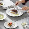 imageMALACASA Bone China Dinnerware Set 16 Pieces CreamWhite Plates and Bowls Sets with Gold Rim Serving Plates and Small Bowls for Dessert Salad Soup Pasta Cereal Scratch Resistant Series LOTUS