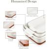 imageMALACASA Casserole Dishes for Oven Ceramic Baking Dishes Set of 3 Baking Pan Casserole Dish Set Rectangular Lasagna Pan Deep with Handles for Baking Khaki White 14513105 Series TARAWithout Racks