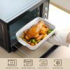 imageMALACASA Casserole Dishes for Oven Ceramic Baking Dishes Set of 3 Baking Pan Casserole Dish Set Rectangular Lasagna Pan Deep with Handles for Baking Khaki White 14513105 Series TARAWith Racks