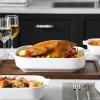 imageMALACASA Casserole Dishes for Oven Porcelain Baking Dishes Set of 3 Durable Casserole Dish Set Lasagna Pan Deep Ceramic Bakeware Sets with Handles White 13811794 Series Bake