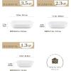 imageMALACASA Casserole Dishes for Oven Porcelain Baking Dishes Set of 3 Durable Casserole Dish Set Lasagna Pan Deep Ceramic Bakeware Sets with Handles White 13811794 Series Bake