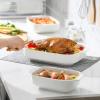 imageMALACASA Casserole Dishes for Oven Porcelain Baking Dishes Set of 3 Durable Casserole Dish Set Lasagna Pan Deep Ceramic Bakeware Sets with Handles White 13811794 Series Bake
