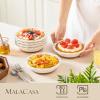 imageMALACASA Ceramic Mini Pie Pans Set of 6 6 Inch Pie Plates for Baking with Ruffled Edge Small Quiche Baking Dish Pans Tart Pans Individual Pot Pie Plates Microwave ampamp Oven Safe Khaki WhiteKhaki White