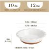 imageMALACASA Ceramic Mini Pie Pans Set of 6 6 Inch Pie Plates for Baking with Ruffled Edge Small Quiche Baking Dish Pans Tart Pans Individual Pot Pie Plates Microwave ampamp Oven Safe Khaki WhiteKhaki White