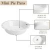 imageMALACASA Ceramic Mini Pie Pans Set of 6 6 Inch Pie Plates for Baking with Ruffled Edge Small Quiche Baking Dish Pans Tart Pans Individual Pot Pie Plates Microwave ampamp Oven Safe Khaki WhiteWhite
