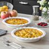 imageMALACASA Ceramic Pie Pan Pie Pan for Baking 9 Inch 40 OZ Pie Plate Round Pie Dish for Baking Fluted Pie Dish Baking Pan Non Stick Deep Pie Dishes for Quiche Apple Pies Pot Pies Tart etc2 Pieces