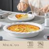imageMALACASA Ceramic Pie Pan Pie Pan for Baking 9 Inch 40 OZ Pie Plate Round Pie Dish for Baking Fluted Pie Dish Baking Pan Non Stick Deep Pie Dishes for Quiche Apple Pies Pot Pies Tart etc1 Piece