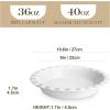 imageMALACASA Ceramic Pie Pan Pie Pan for Baking 9 Inch 40 OZ Pie Plate Round Pie Dish for Baking Fluted Pie Dish Baking Pan Non Stick Deep Pie Dishes for Quiche Apple Pies Pot Pies Tart etc1 Piece