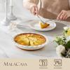 imageMALACASA Ceramic Pie Pan for Baking  9 Inch Quiche Baking Dish Nonstick Pie Plate Deep Dish ScratchResistant Pie Pan for Apple Pie Pot Pie Series TARA1 pc