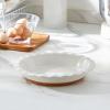 imageMALACASA Ceramic Pie Pan for Baking  9 Inch Quiche Baking Dish Nonstick Pie Plate Deep Dish ScratchResistant Pie Pan for Apple Pie Pot Pie Series TARA1 pc