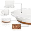 imageMALACASA Ceramic Pie Pan for Baking  9 Inch Quiche Baking Dish Nonstick Pie Plate Deep Dish ScratchResistant Pie Pan for Apple Pie Pot Pie Series TARA2pcs