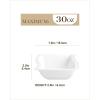 imageMALACASA Cereal Bowls Set of 4 30 OZ Ivory White Square Bowls for Kitchen Ceramic Soup Bowls Cereal Bowls Serving Bowls Set for Dessert Oatmeal Cereal Microwave ampamp Dishwasher Safe Series Flora