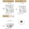 imageMALACASA Dinnerware Sets 30Piece Pink Plates and Bowls Sets for 6 Porcelain Dinnerware Set with Plates and Bowls Cups and Sacuers Square Dish Set Modern Dining Ware Set Series FloraMarble Grey